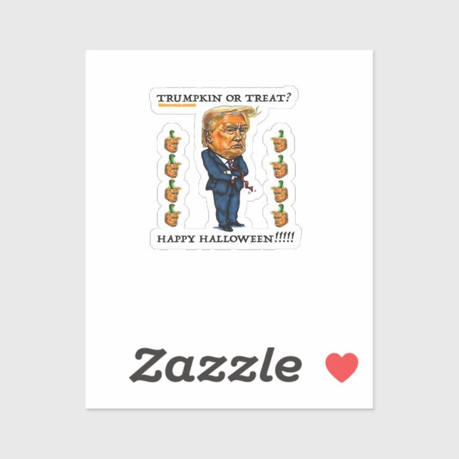 Sticker Trumpkin Ou Traiter Classique (Feuille)