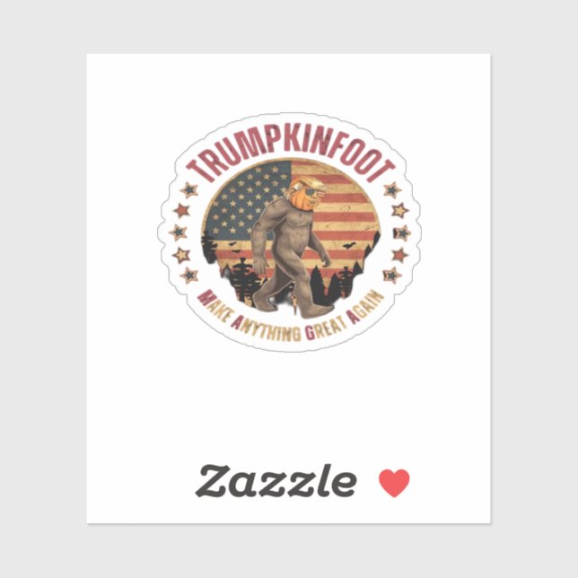 Sticker Trumpkinfoot Bigfoot Trumpkin rendre tout grand (Feuille)