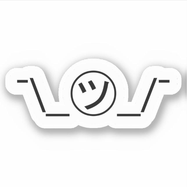 Sticker Tsu Kana Shrug Emoticon —\_ ㋡_/ (Devant)