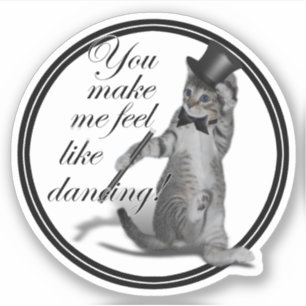Sticker Tu me fais sentir comme Danser ! Tap Chat de danse