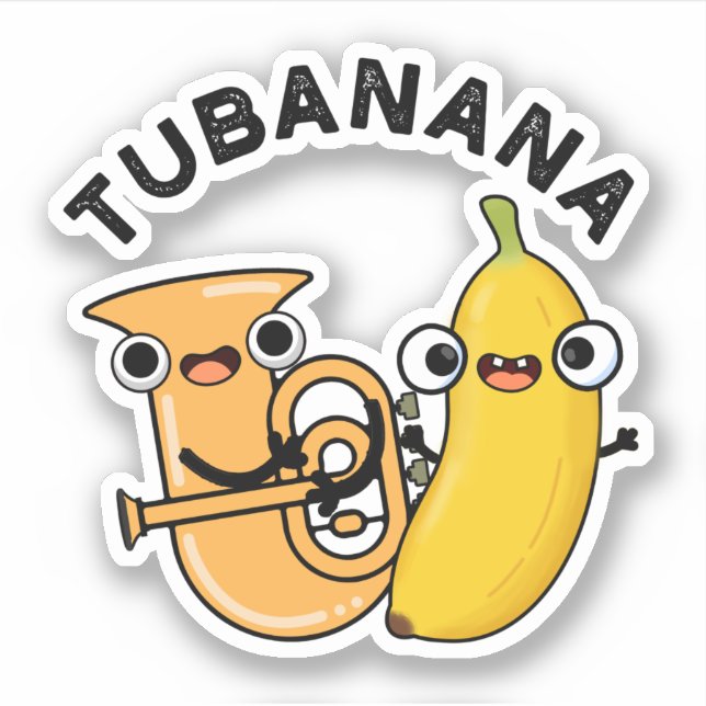 Sticker Tubanana Funny Tuba Banana Pun (Devant)