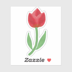 Sticker Tulipe rouge