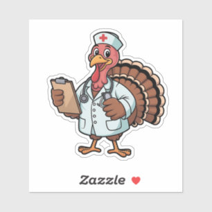 Sticker Turquie en soins infirmiers infirmière Thanksgivin