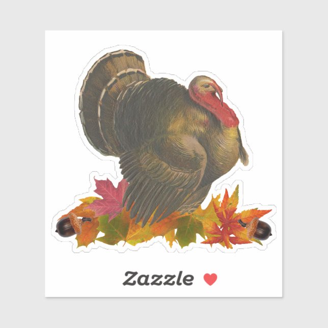 Sticker Turquie Thanksgiving (Feuille)