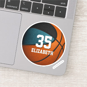 Sticker turquoise équipe noire couleurs filles garçons bas