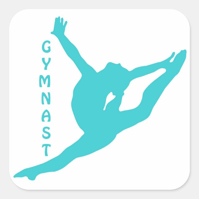 Sticker Turquoise Gymnaste (Devant)