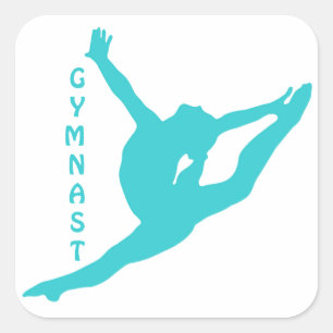 Sticker Turquoise Gymnaste