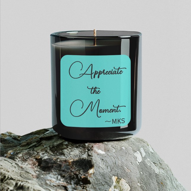 Sticker Turquoise Initials & Positive Affirmation (Creator Uploaded)