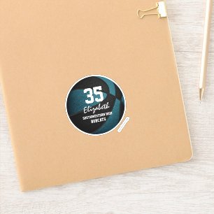 Sticker Turquoise noir couleurs de l'équipe cadeaux filles