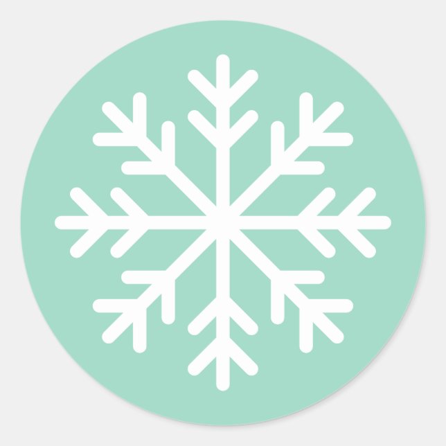 Sticker Turquoise souple pour flocon de neige (Devant)