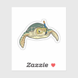 Sticker Turtle Diver Snorkel