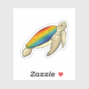 Sticker Turtle Rainbow