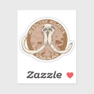 Sticker Tusks de Mammoth de Doggerland Atlantis Mesolithiq