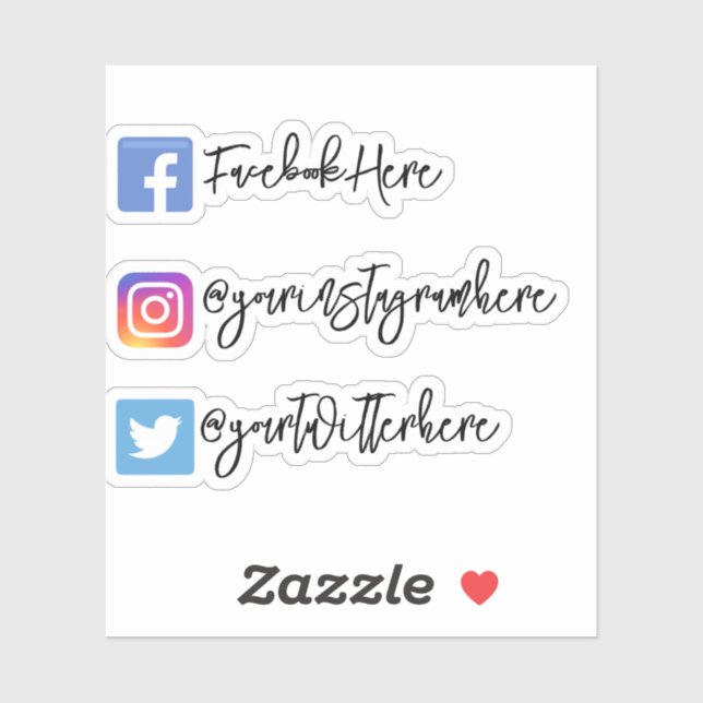 Sticker Twitter Facebook Instagram Script (Feuille)