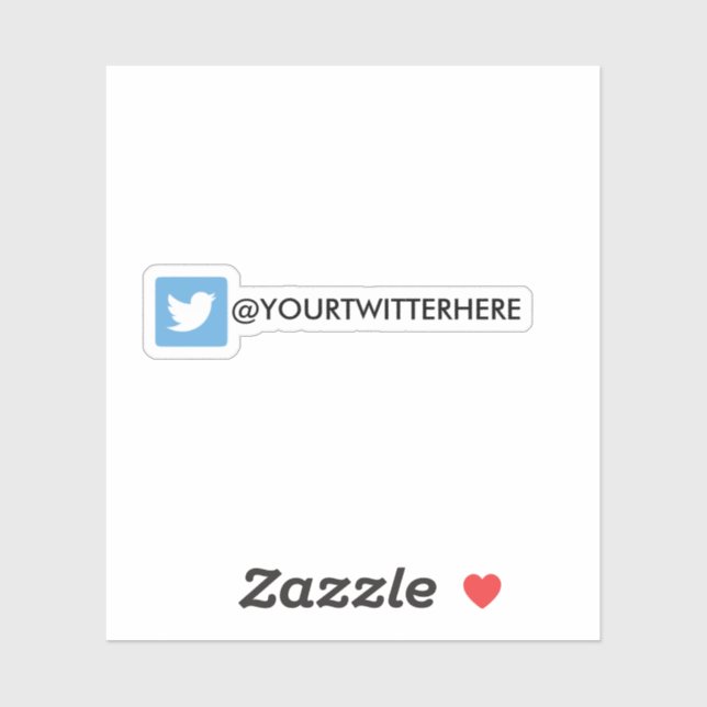 Sticker Twitter personnalisé Médias sociaux (Feuille)