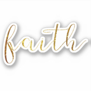 Sticker Typographie de script FAITH classique