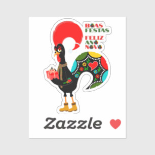 Sticker Typographie minima Noël portugais Salutations