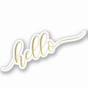Sticker Typographie moderne "Bonjour"