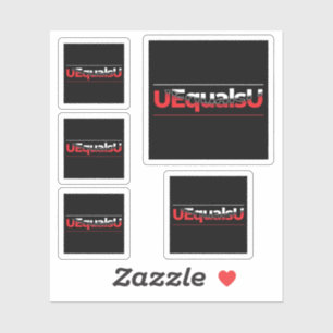 Sticker UEqualsU VIH Typographie indétectable Art