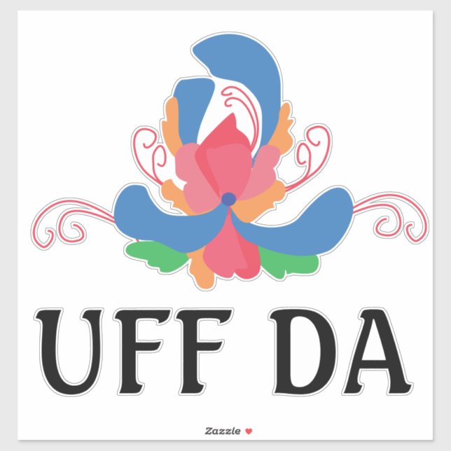 Sticker UFF DA peinture moderne (Feuille)