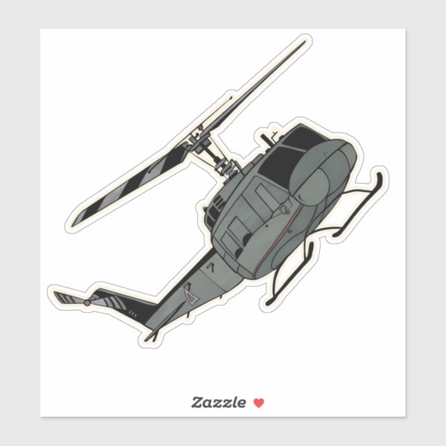 Sticker UH-1, Huey, Hélicoptère militaire (Feuille)