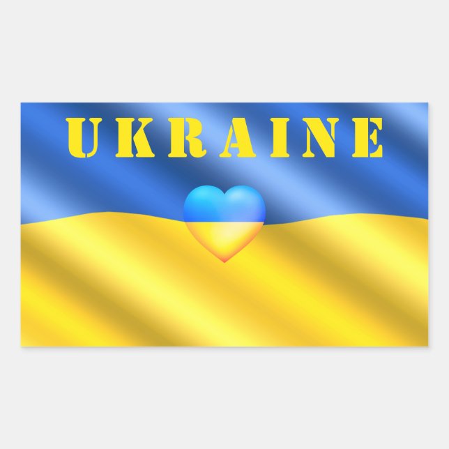 Sticker Ukraine drapeau ukrainien - Liberté (Devant)