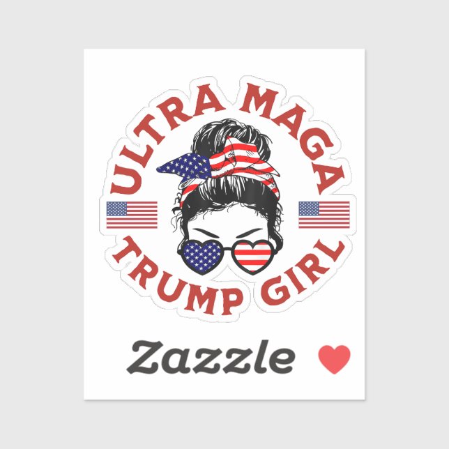 Sticker Ultra Maga Trump Girl (Feuille)