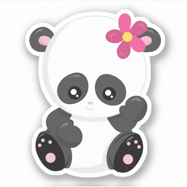Sticker Un adorable panda (Devant)