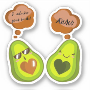 STICKER UN BÂTIMENT D'AVOCADO CUTE SUR MESURE