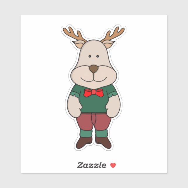 Sticker Un cerf mignon (Feuille)