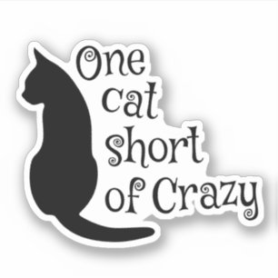 Sticker Un chat court de fou