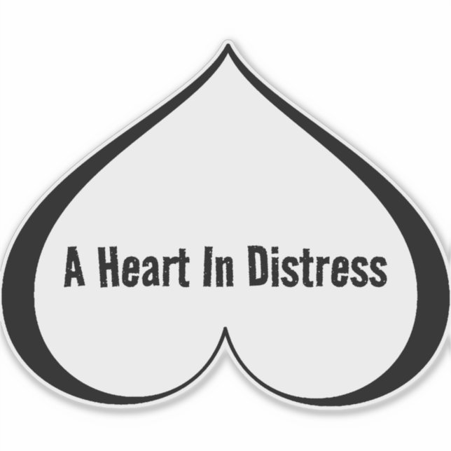 STICKER UN COEUR EN DÉTRESSE (Devant)