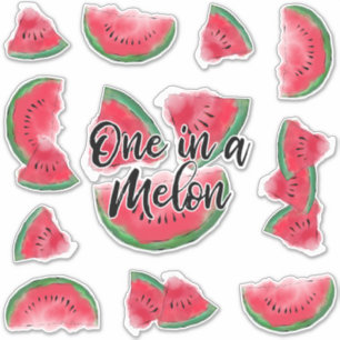 Sticker Un dans une citation de melon Watermelon Fruit d'a