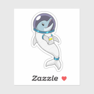 Sticker Un dauphin en tant qu'astronaute en costume