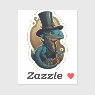 Sticker Un dragon gentilhomme dans un chapeau