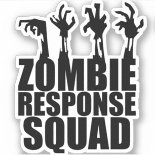 Sticker Un Escadron D'Intervention Zombie Armes D'Effracti