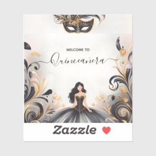 Sticker Un fabuleux masque de bal de bal de fin d'année Qu