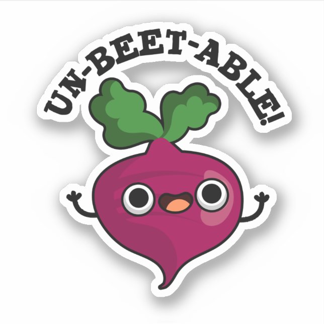 Sticker Un jeu de betteraves à légumes amusant non-parfumé (Devant)
