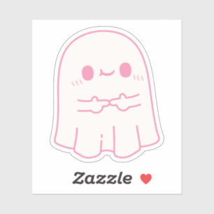 Sticker Un joli fantôme timide