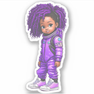Sticker Un membre de l'équipe d'astronautes - Violet