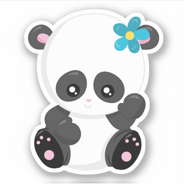 Sticker Un panda mignon (Devant)