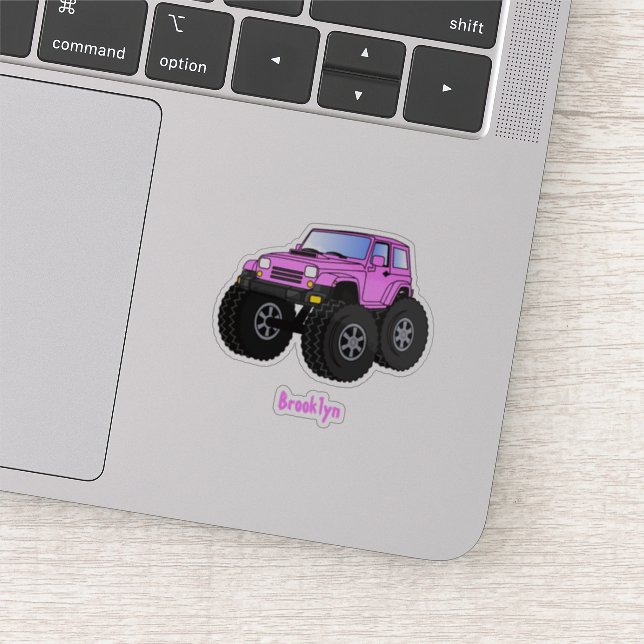 Sticker Un Pink Monster Cartoon (Détail)