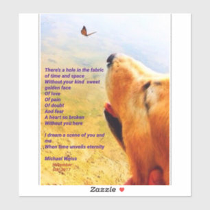 Sticker Un poème pour quiconque a perdu un bébé de fourrur