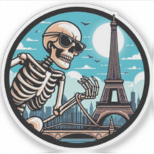 Un squelette cool à Paris