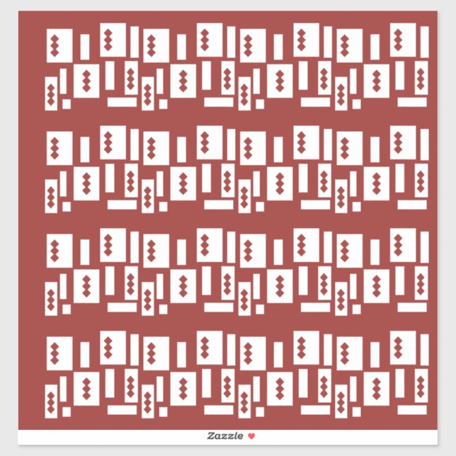Sticker Un tapis rouge avec un motif texturé est étalé sur (Feuille)