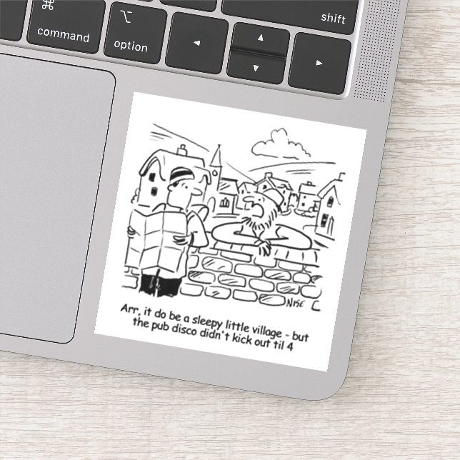 Sticker Un villageois local discute avec un Rambler visite (Détail)