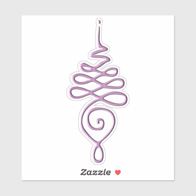 Sticker Unalome rose  (Feuille)