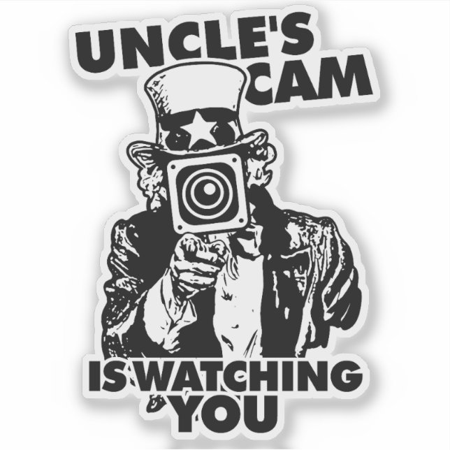Sticker Uncle's Cam is Watching You (Devant)