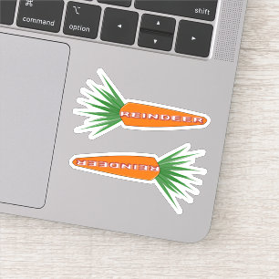 Sticker Une carotte pour les rennes de Noël