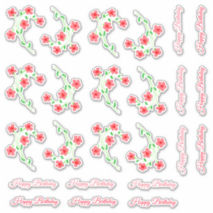 Sticker Une douzaine d'anniversaires heureux